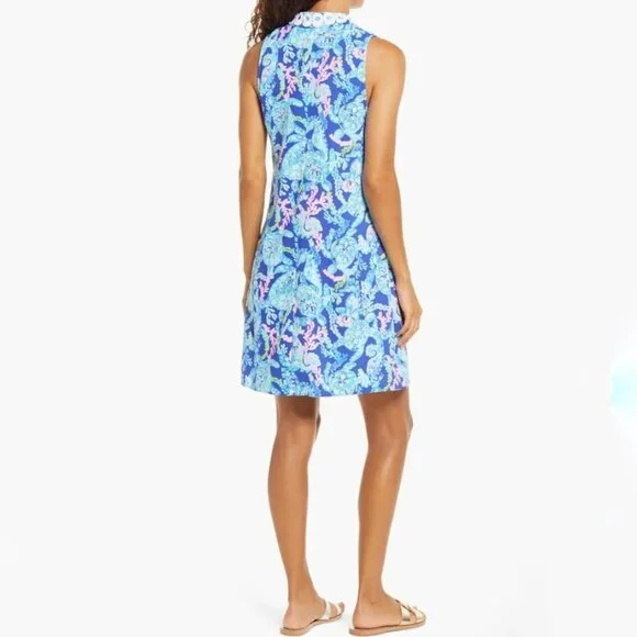 Lilly Pulitzer Blue and Pink Sleeveless Jane Dress - Picture 3 of 12